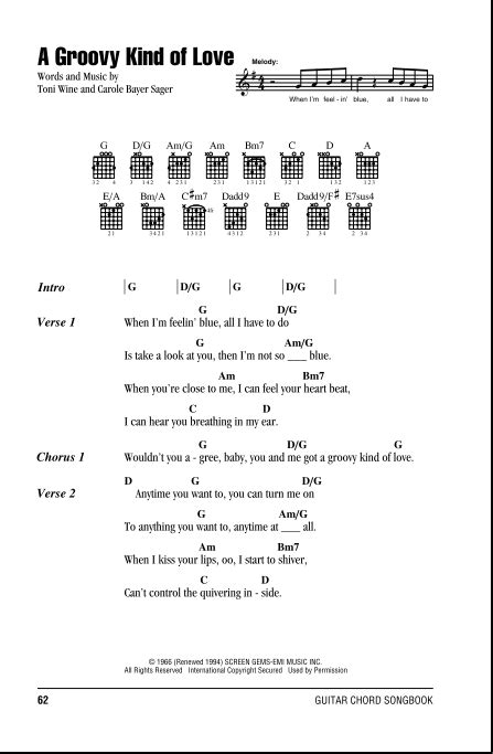 a groovy kind of love lyrics|A Groovy Kind Of Love Chords .